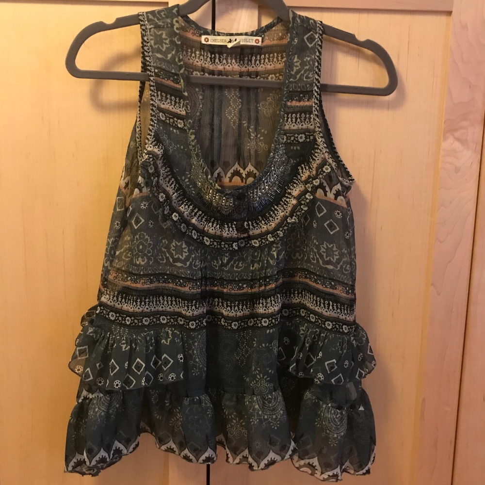 Chelsea & Violet Beaded Tank Top